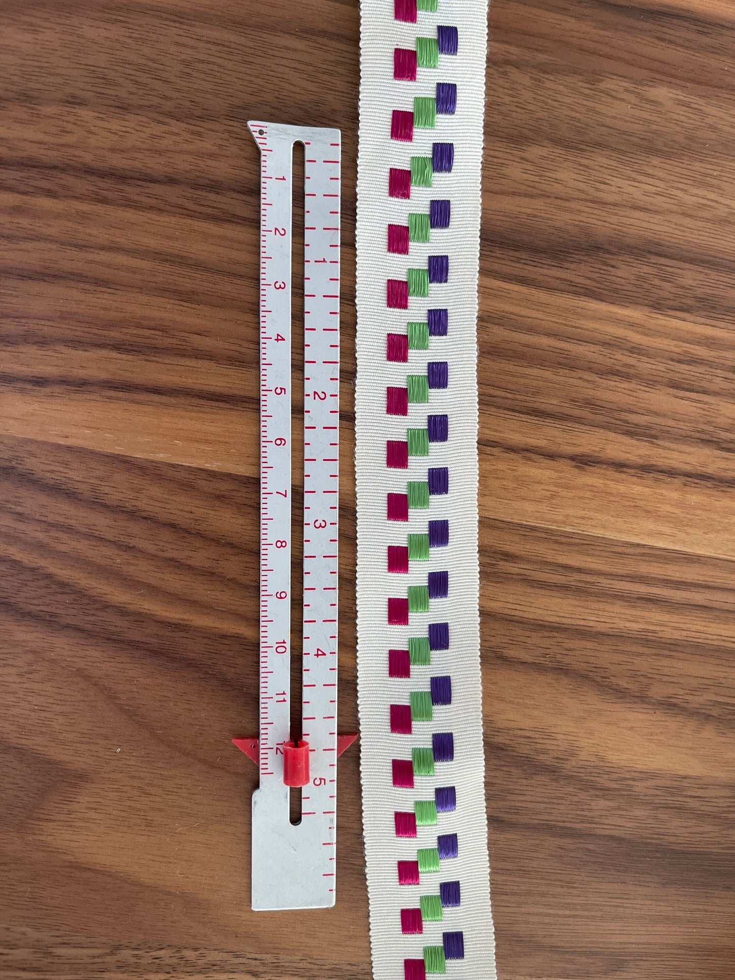 Vintage Embroidered Grosgrain Ribbon